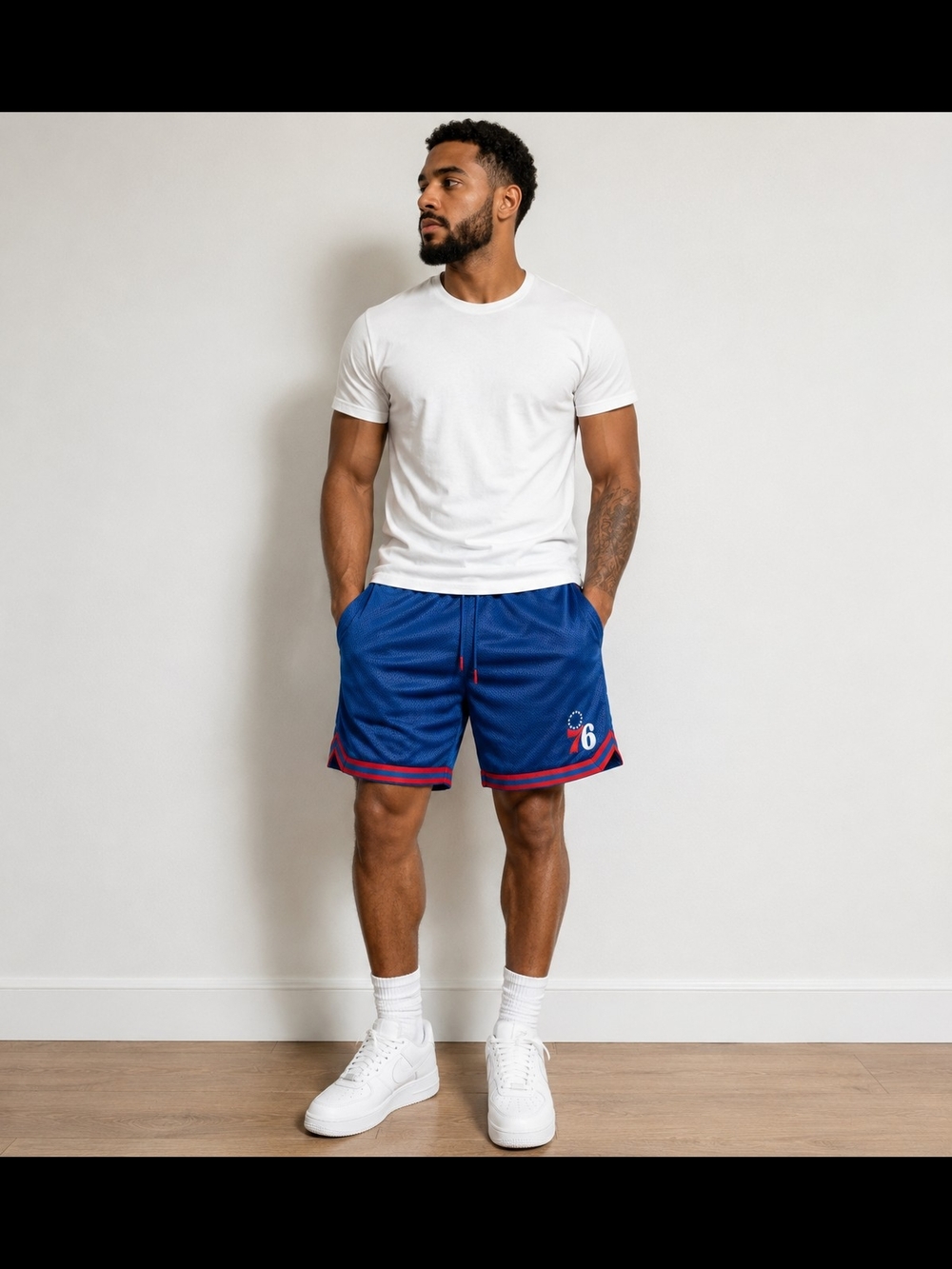 Men's Blue Athletic Basketball Shorts